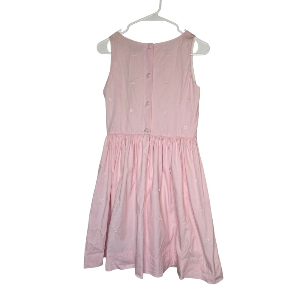Polo Ralph Lauren Pink Daisy Embroidered Cotton Fit & Flare Dress Size 16 - Picture 3 of 8